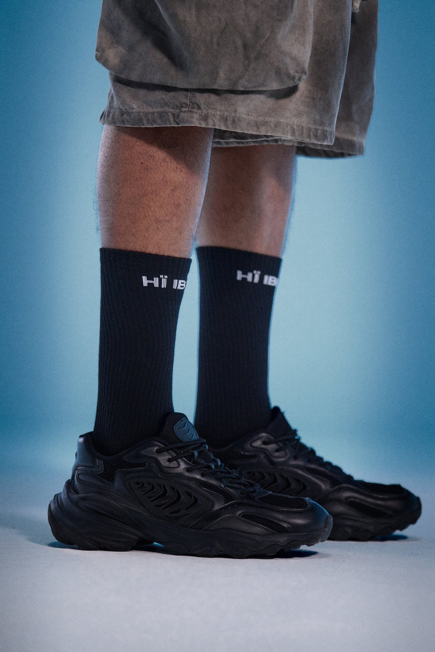 BLACK LOGO SOCK
