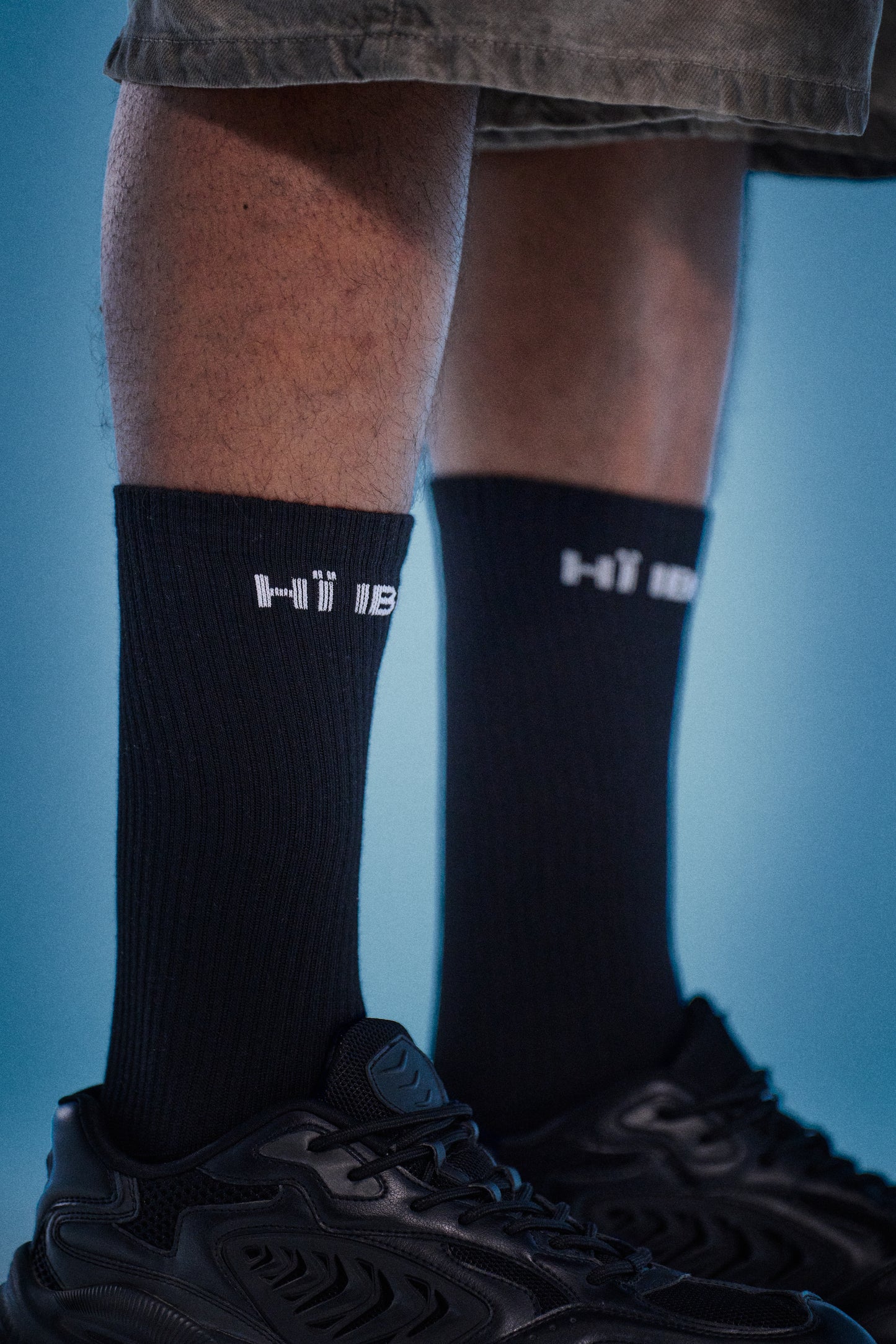 BLACK LOGO SOCK