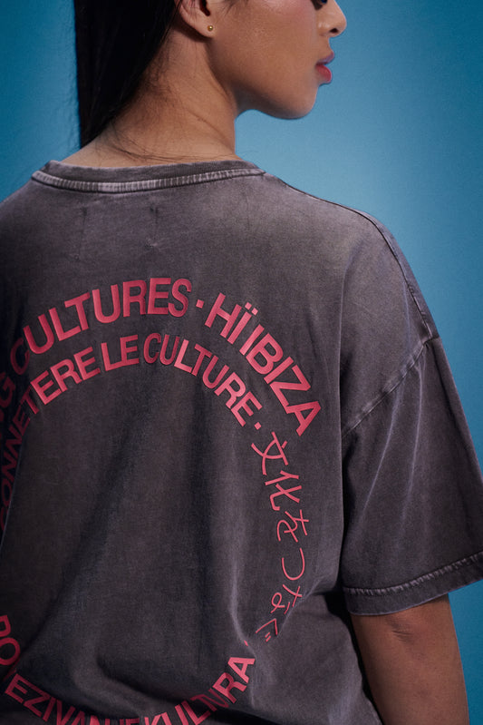 WASHED BLACK SPIRAL TEE