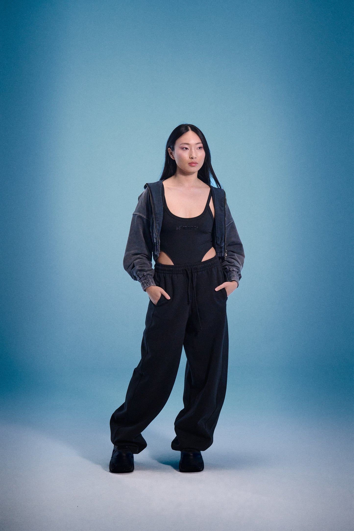 Cropped Over-Dye Hoodie