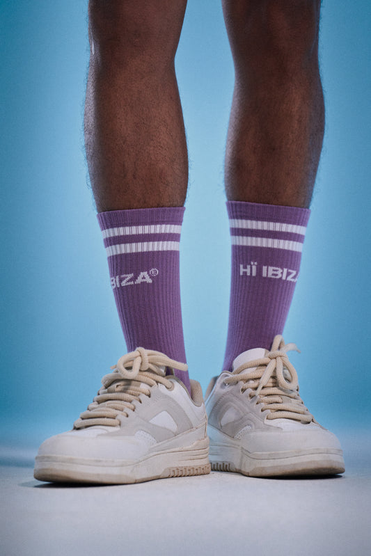 PURPLE LOGO SOCKS
