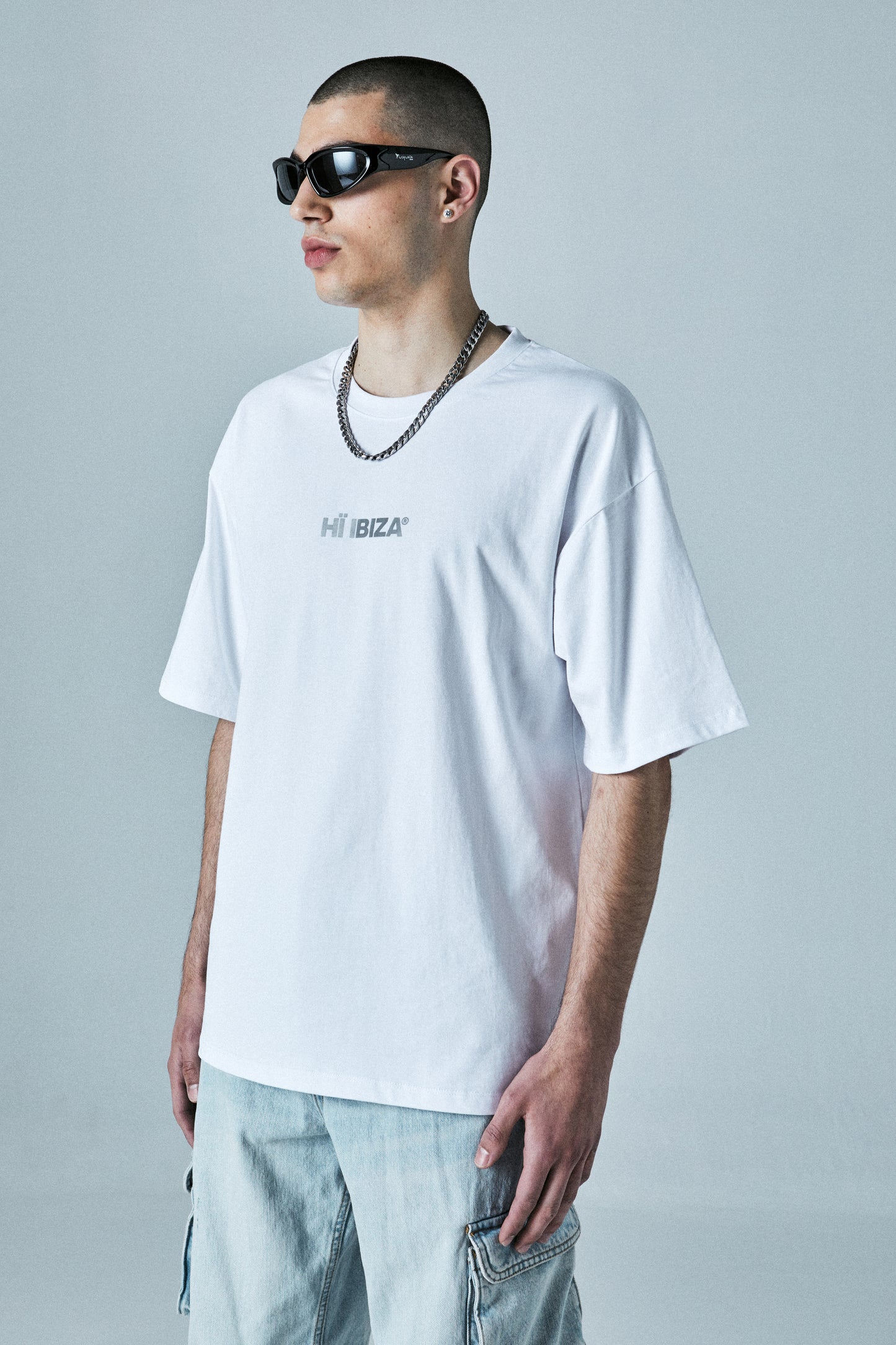 WHITE 3M LOGO TEE