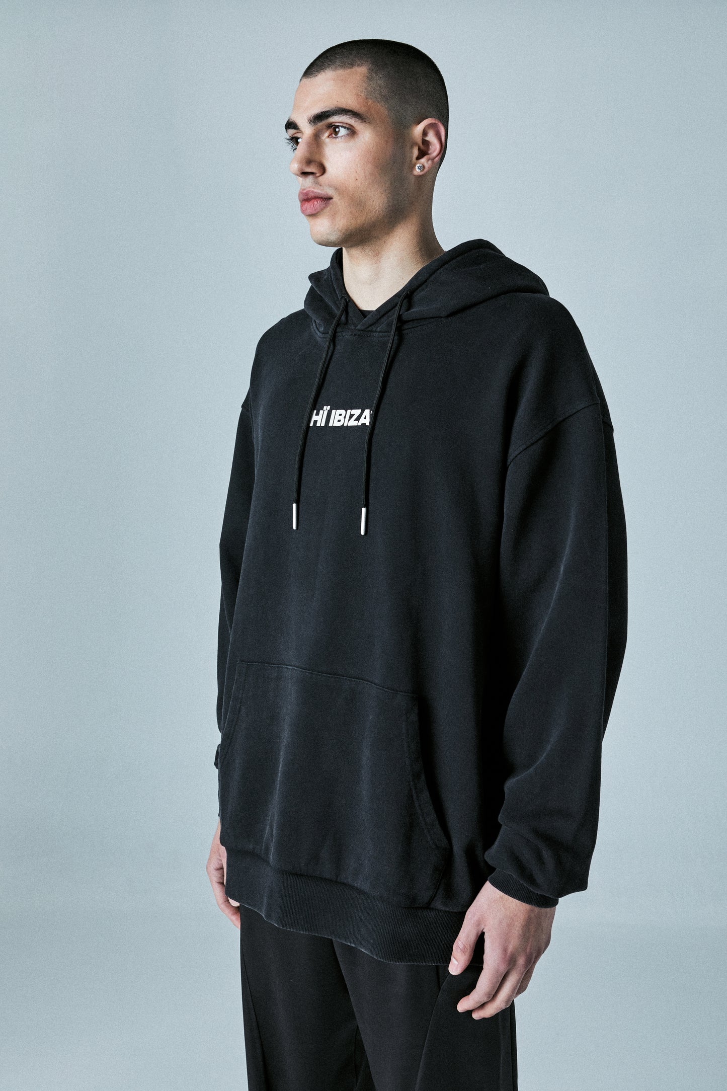 STONE WASH LOGO HOODIE