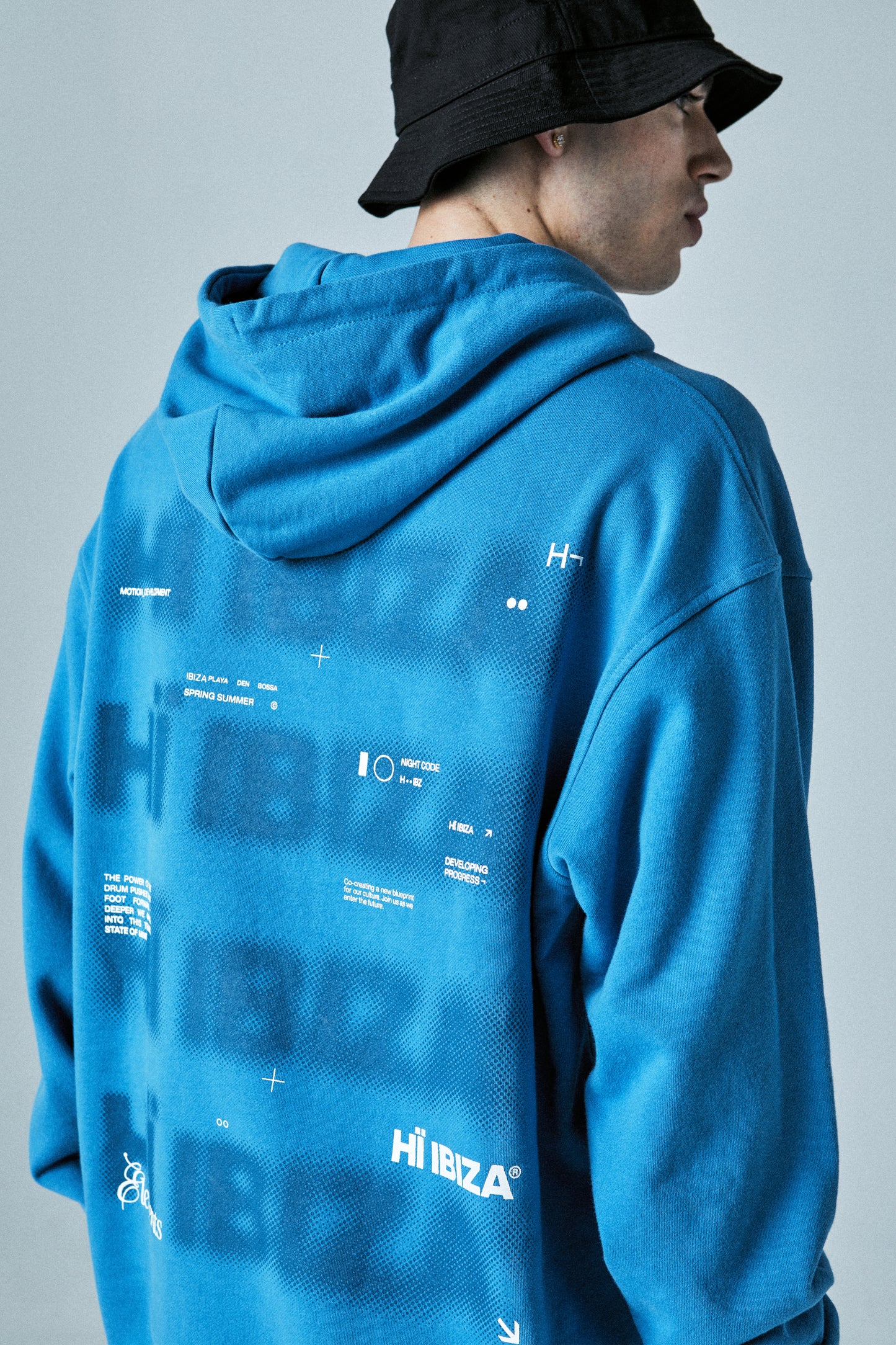 BLUE BLUR LOGO HOODIE