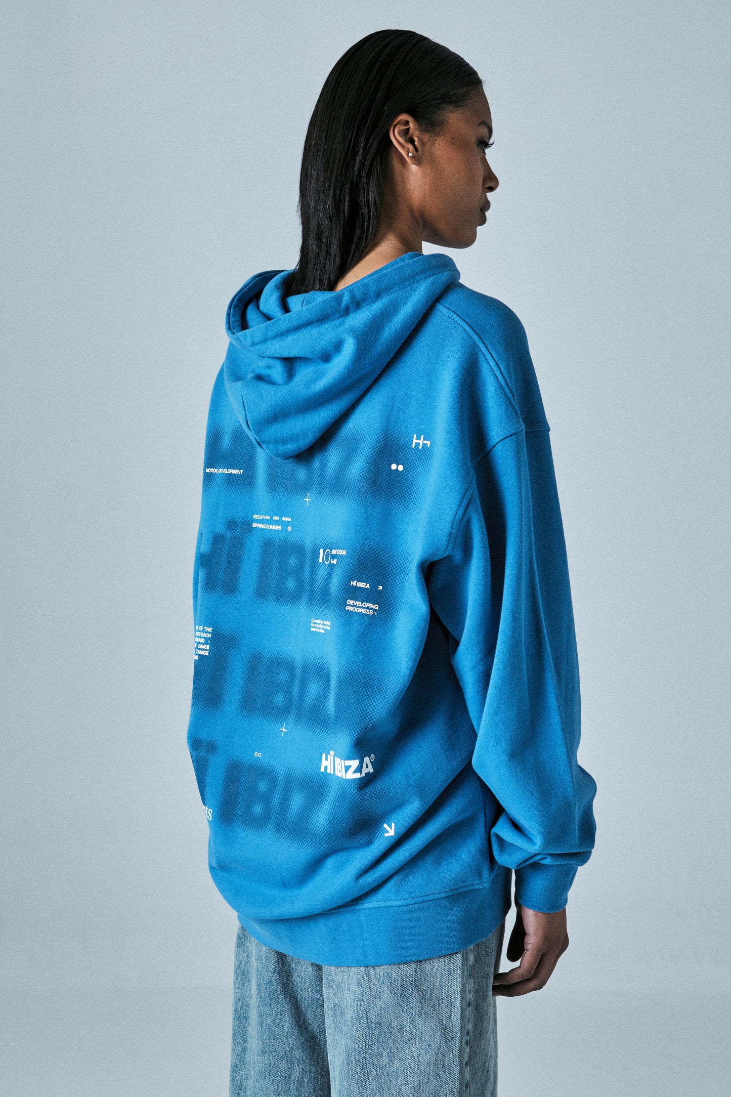 BLUE BLUR LOGO HOODIE