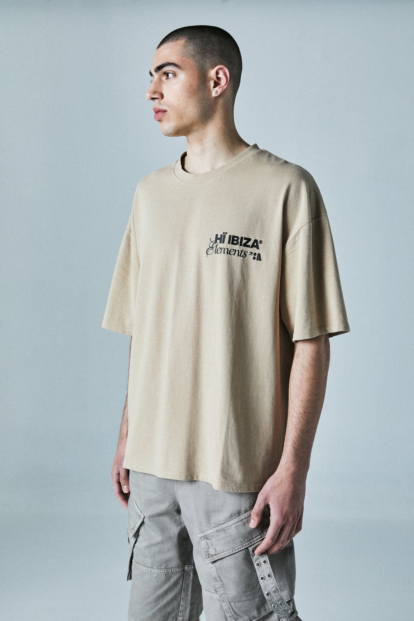 BEIGE STONE ELEMENTS TEE