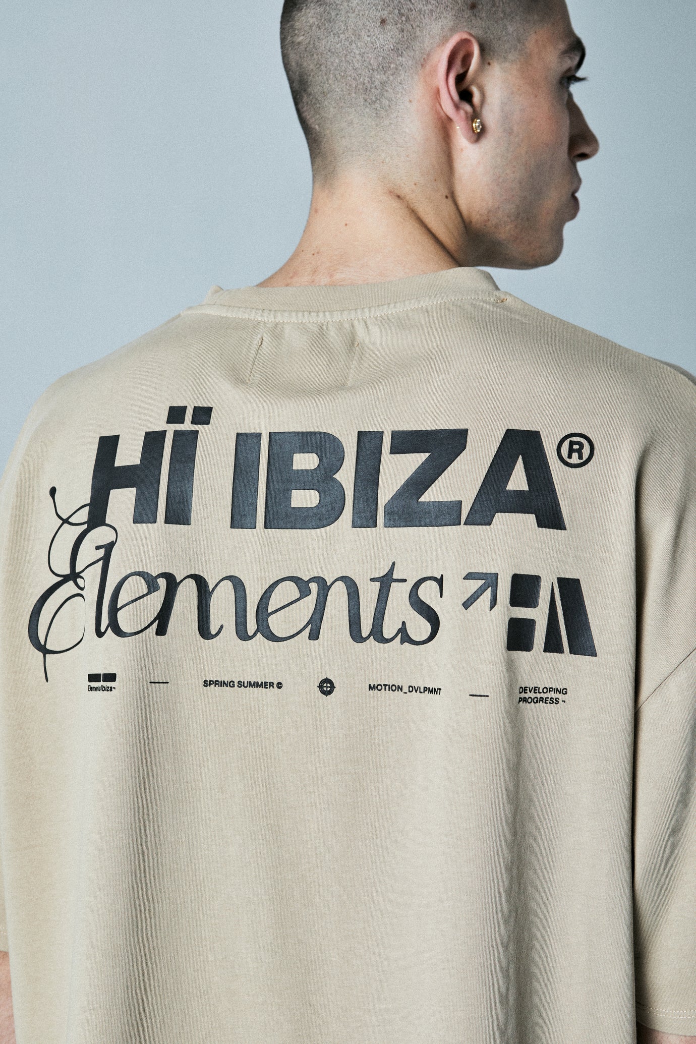 BEIGE STONE ELEMENTS TEE