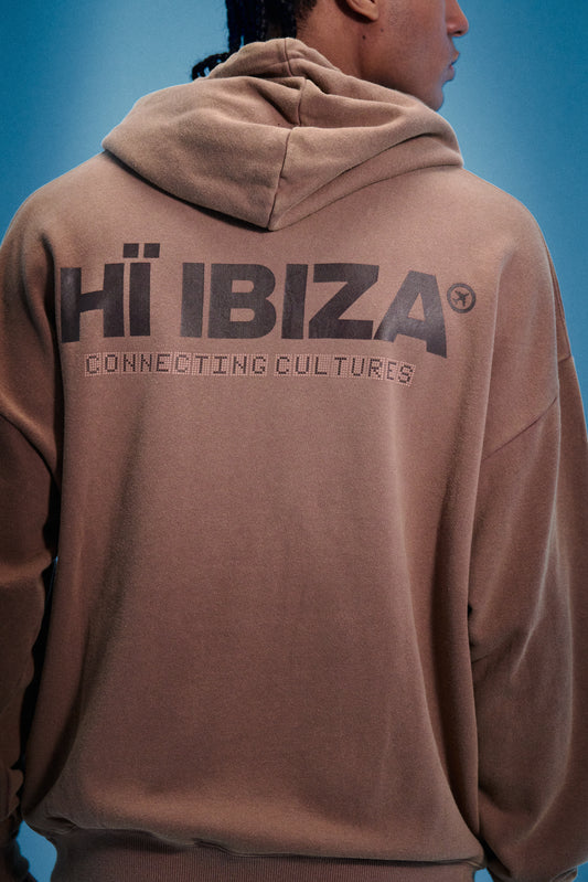 CONNECTING CULTURES BROWN HOODIE