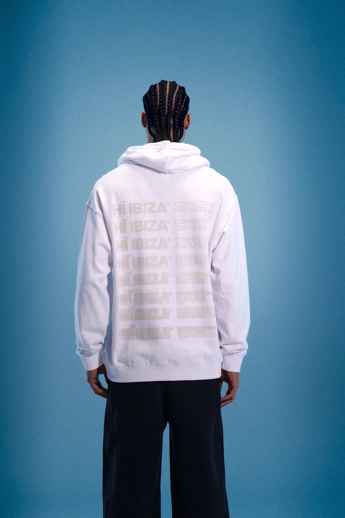 CONNECTED GLOBE WHITE HOODIE
